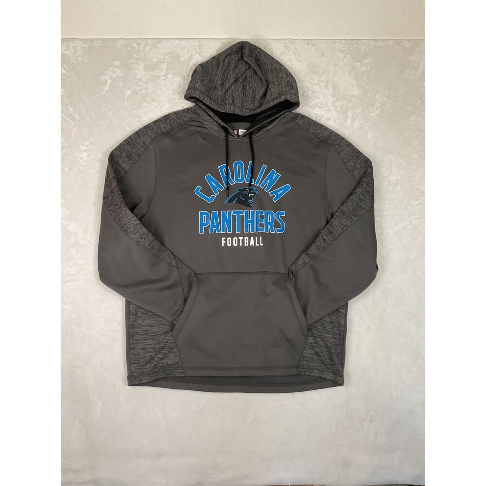 Carolina Panthers FOOTBALL NFL Pro Line Hooded Sweatshirt Men’s X-L Gray